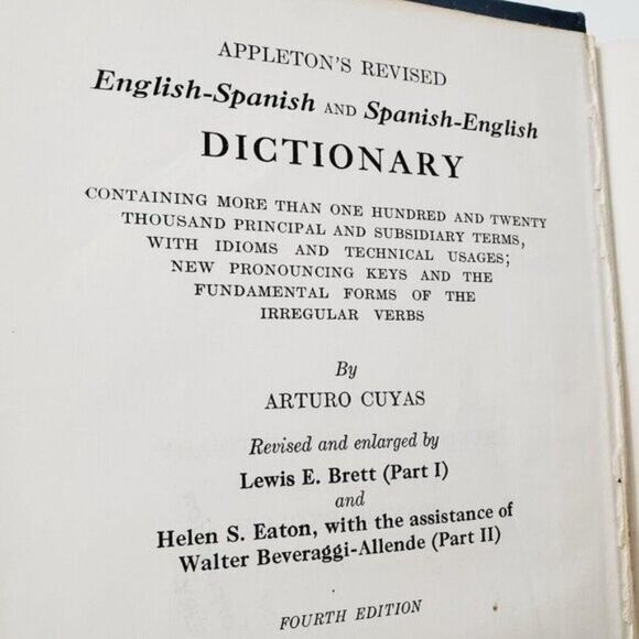 Vintage 1950s Appleton's new cuyas english-spanish hardcover - Picture 7 of 10
